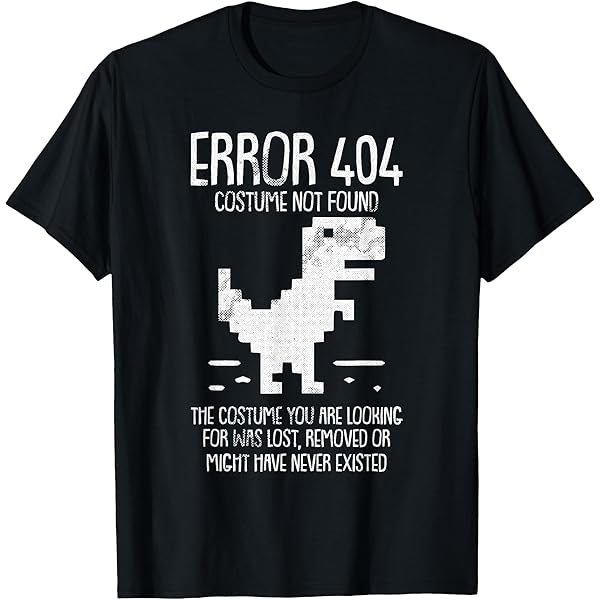 Amazon.com: Dinosaur Error 404 Costume Not Found Code Halloween